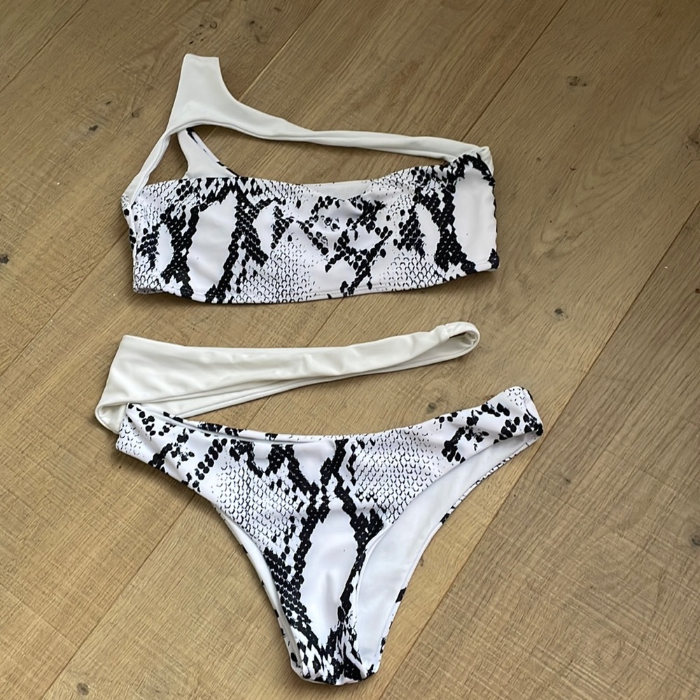 SHEIN snake print 2-piece bathing suit